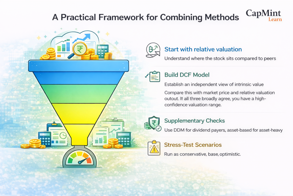 A practical framework for combining various stock valuation methods