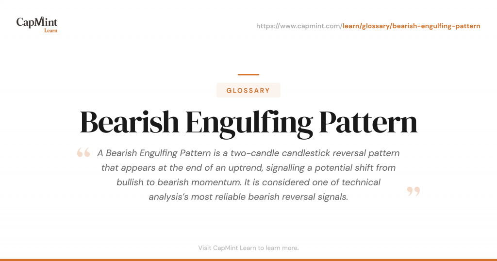 A Bearish Engulfing Pattern