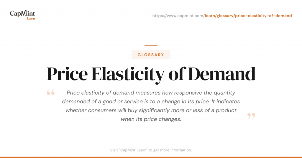 Price Elasticity of Demand