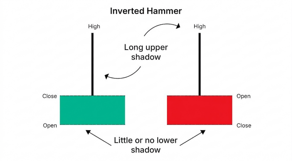 Components of the Inverted Hammer Candlestick Pattern